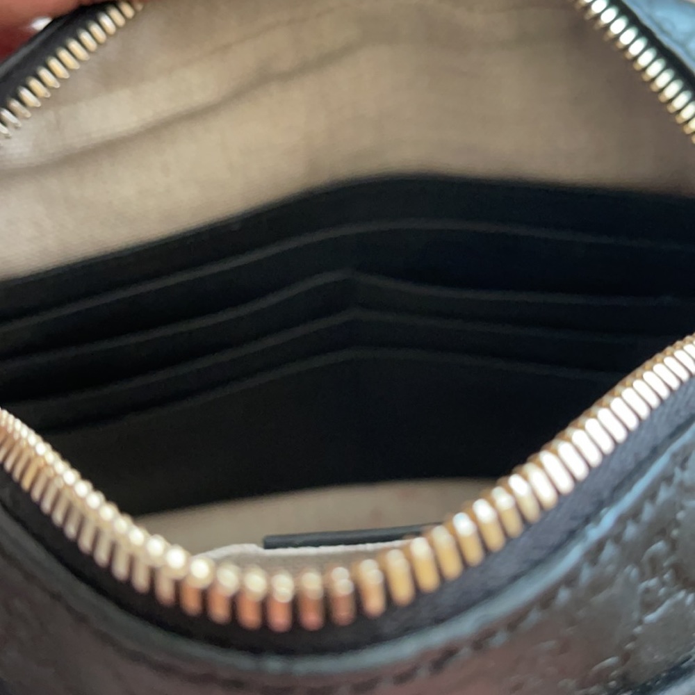 Gucci Black Signature Embossed Crossbody Bag     Gucci Micro Guccissima - Picture 6 of 10